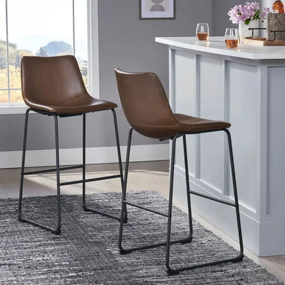 Vintage Brown Bar Stool (Set of 2) - Urban Ashram Home